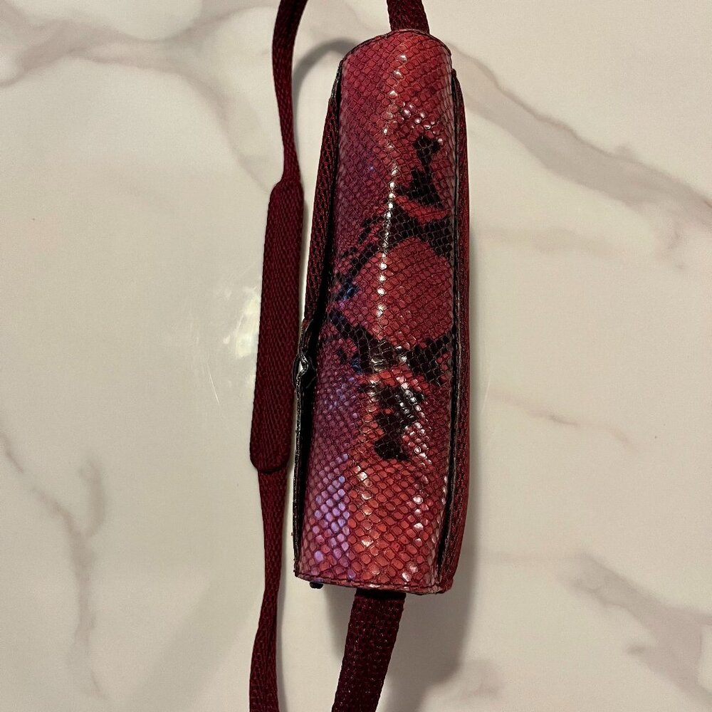 MIU MIU Python Snakeskin Mini Shoulder Bag Burgundy - Picture 12 of 16